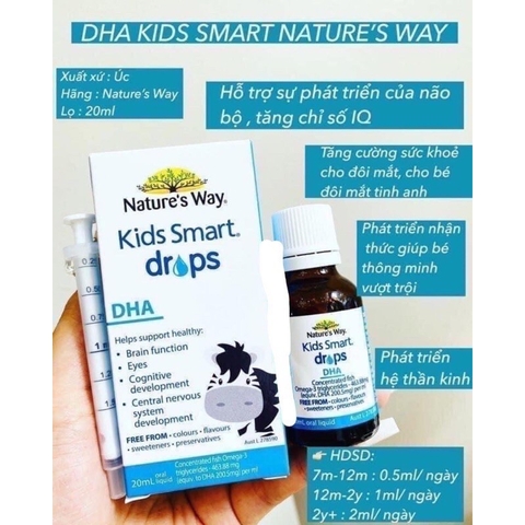 Nature's Way Kids Smart Drops DHA - Siro bổ sung DHA dạng nước