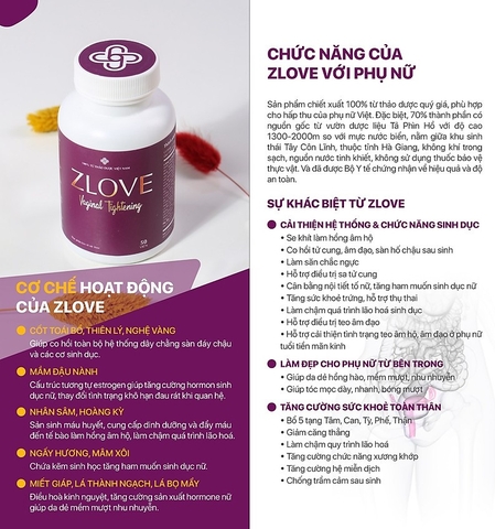 Viên Uống Zlove Grow Green Az Hỗ Trợ Co Hồi Tử Cung 50 Viên