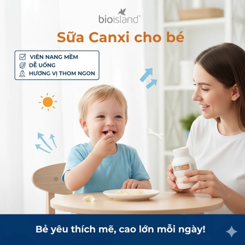 Sữa Canxi Bio Island For Kids – Bổ Sung Canxi Từ Sữa Bò Và Vitamin D3 Cho Trẻ Sơ Sinh Và Trẻ Nhỏ Xương Răng Khỏe Mạnh