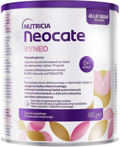 🍼 Sữa Neocate Syneo 400g – Sữa y khoa đặc trị dị ứng đạm sữa bò, hỗ trợ tiêu hóa kém