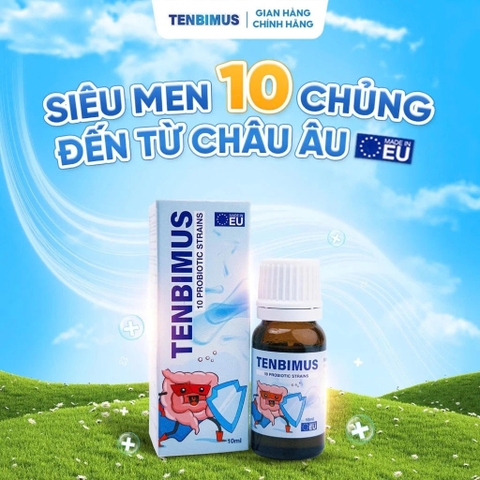 Men Vi Sinh 10 Chủng Tenbimus Bổ Sung Lợi Khuẩn Hỗ Trợ Hạn Chế Rối Loạn Tiêu Hóa Tăng Cường Sức Khỏe 2026 – Men Vi Sinh Tenbimus 10ml Nhập Khẩu Châu Âu Hỗ Trợ Cân Bằng Hệ Vi Sinh Đường Ruột Giảm Tiêu Chảy Táo Bón Nôn Trớ Khóc Dạ Đề Cho Trẻ Sơ Sinh Từ 0 Tháng An Toàn Không Đường Không Chất Bảo Quản Chính Hãng Giá Rẻ
