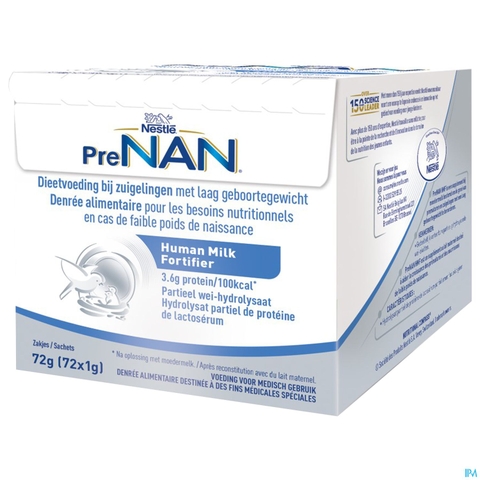 Nestlé PreNAN HMF 1g x 72 Gói – Bột Bổ Sung Sữa Mẹ Cho Trẻ Sinh Non Và Nhẹ Cân