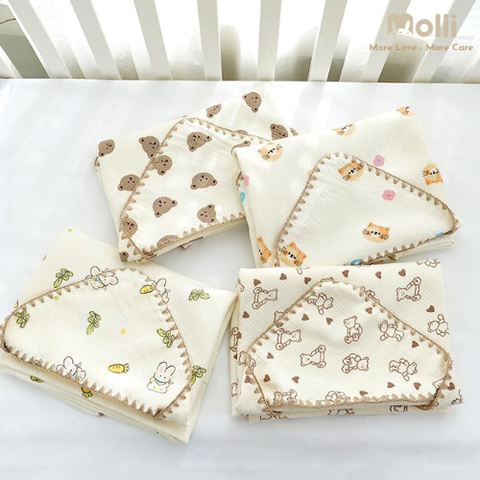 Ủ choàng có đai Muslin 3 lớp chính hãng Molli cao cấp