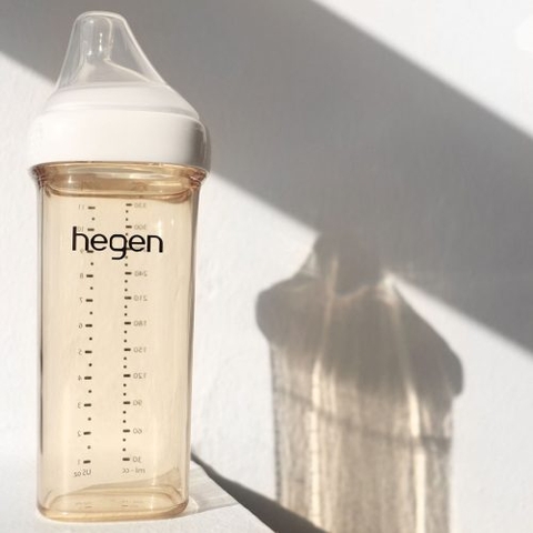 Bình sữa Hegen PPSU 330ml núm ti size L trên 6 tháng, White