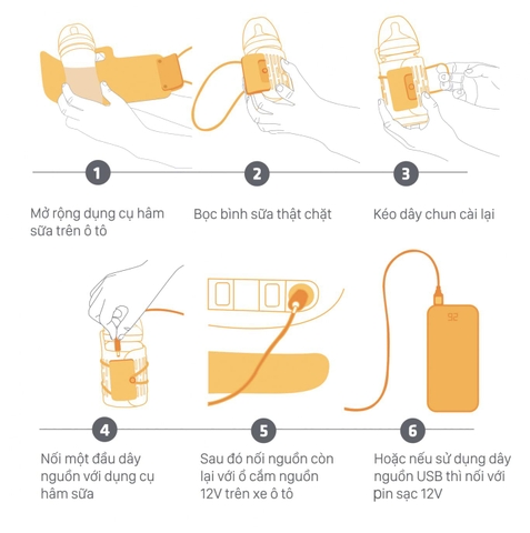 Dụng cụ hâm sữa trên ô tô có kèm Adaptor FB3100MX Fatzbaby