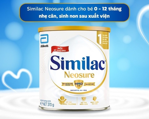 Sữa Bột Similac Neosure 370g Giải pháp dinh dưỡng tối ưu cho trẻ sinh non, nhẹ cân (0 - 12 tháng)