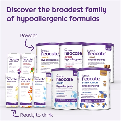 Sữa Công Thức Nutricia Neocate Junior Không Gây Dị Ứng Không Chứa Sữa Bò Công Thức Dựa Trên Axit Amin Dành Cho Trẻ Từ 1 Tuổi Trở Lên 2026 – Neocate Junior Hương Vani Lon 14.1 Oz (400g) Hỗ Trợ Tăng Cân Tiêu Hóa Miễn Dịch Cho Trẻ Mới Biết Đi Trẻ Em Thanh Thiếu Niên Dị Ứng Đạm Sữa Bò Chính Hãng Mỹ Giá Rẻ