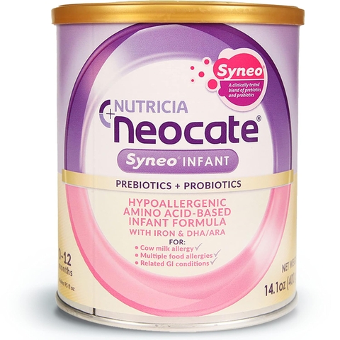 Sữa Neocate Syneo Mỹ 400g Chính Hãng 2025: Review Chi Tiết, Giá Bán, Thành Phần, Lợi Ích, Cách Pha Cho Bé Dị Ứng Đạm Sữa Bò Nặng, Rối Loạn Tiêu Hóa, Viêm Ruột, Hấp Thu Kém