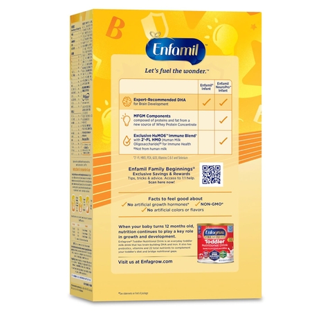 Enfamil NeuroPro Gentlease Baby Formula – Sữa Cho Trẻ Sơ Sinh Dinh Dưỡng Đầy Đủ Với Omega 3 DHA Và Choline Hỗ Trợ Phát Triển Não