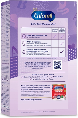 Enfamil NeuroPro Gentlease Baby Formula – Sữa Cho Trẻ Sơ Sinh Dinh Dưỡng Đầy Đủ Với Omega 3 DHA Và Choline Hỗ Trợ Phát Triển Não