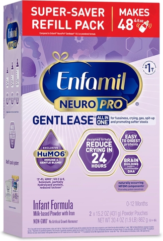 Enfamil NeuroPro Gentlease Baby Formula – Sữa Cho Trẻ Sơ Sinh Dinh Dưỡng Đầy Đủ Với Omega 3 DHA Và Choline Hỗ Trợ Phát Triển Não