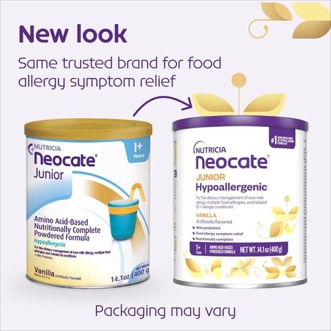 Sữa Công Thức Nutricia Neocate Junior Không Gây Dị Ứng Không Chứa Sữa Bò Công Thức Dựa Trên Axit Amin Dành Cho Trẻ Từ 1 Tuổi Trở Lên 2026 – Neocate Junior Hương Vani Lon 14.1 Oz (400g) Hỗ Trợ Tăng Cân Tiêu Hóa Miễn Dịch Cho Trẻ Mới Biết Đi Trẻ Em Thanh Thiếu Niên Dị Ứng Đạm Sữa Bò Chính Hãng Mỹ Giá Rẻ