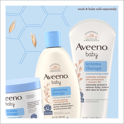 Kem Dưỡng Ẩm Aveeno Baby Eczema Therapy 206g Bột Yến Mạch Keo Tự Nhiên & Vitamin B5 2026 – Kem Dưỡng Da Aveeno Baby Eczema Therapy Cho Bé Bị Khô Ngứa Kích Ứng Do Chàm Không Chứa Paraben Steroid Fragrance-Free Phthalate-Free An Toàn Cho Trẻ Sơ Sinh Chính Hãng Mỹ Giá Rẻ