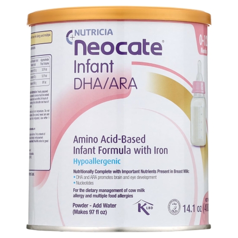 Sữa Neocate Infant DHA/ARA 400g Chính Hãng : Review Chi Tiết, Giá Bán, Thành Phần, Lợi Ích, Cách Pha Cho Bé Dị Ứng Đạm Sữa Bò Nặng, Rối Loạn Tiêu Hóa, Viêm Ruột, Hấp Thu Kém