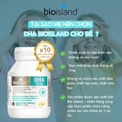 Bio Island DHA Cho Trẻ Em – Hỗ Trợ Sức Khỏe Não Bộ Và Hệ Thần Kinh Tốt Nhất 2025