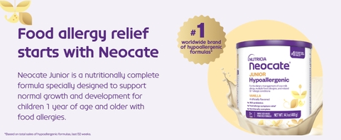 Sữa Công Thức Nutricia Neocate Junior Không Gây Dị Ứng Không Chứa Sữa Bò Công Thức Dựa Trên Axit Amin Dành Cho Trẻ Từ 1 Tuổi Trở Lên 2026 – Neocate Junior Hương Vani Lon 14.1 Oz (400g) Hỗ Trợ Tăng Cân Tiêu Hóa Miễn Dịch Cho Trẻ Mới Biết Đi Trẻ Em Thanh Thiếu Niên Dị Ứng Đạm Sữa Bò Chính Hãng Mỹ Giá Rẻ