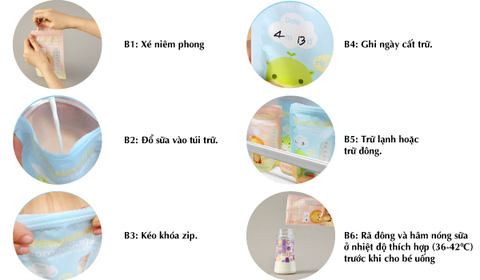 TÚI TRỮ SỮA K-MOM HÀN QUỐC 20-50 TÚI 200ML