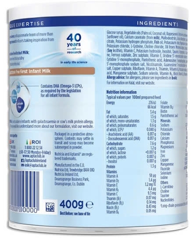 Sữa Bột Aptamil Lactose Free 400g Cho Bé 0-12 Tháng 2026 – Aptamil Lactose Free Không Lactose Hỗ Trợ Tiêu Hóa Tăng Cân Khỏe Mạnh Cho Bé Không Dung Nạp Đường Lactose Chính Hãng Anh Giá Rẻ