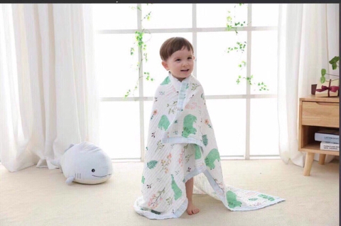 Chăn Xô Sợi Cotton 4 Lớp Bo Viền, Chăn Xô Aden Sợi Cotton