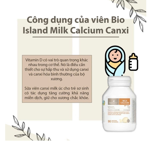 Sữa Canxi Bio Island For Kids – Bổ Sung Canxi Từ Sữa Bò Và Vitamin D3 Cho Trẻ Sơ Sinh Và Trẻ Nhỏ Xương Răng Khỏe Mạnh