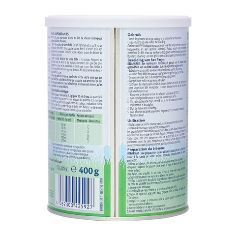Sữa Dê HiPP Organic Số 1 400g Cho Bé Dị Ứng Đạm Sữa Bò 2026 – Sữa Dê Hữu Cơ Đức Beta-Casein A2 Dễ Tiêu Hóa Giảm Đầy Hơi Táo Bón Bổ Sung DHA ARA Hỗ Trợ Trí Não Miễn Dịch Chính Hãng 