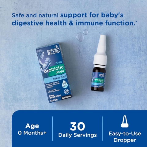 🌟 MEN VI SINH DẠNG NHỎ GIỌT MOMMY'S BLISS BABY PROBIOTIC DROPS – HỖ TRỢ SỨC KHỎE TIÊU HÓA & MIỄN DỊCH CHO BÉ TỪ 0 THÁNG TUỔI! 🌟