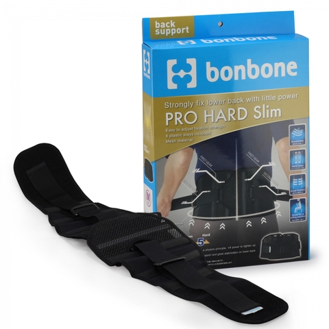 Đai Cột Sống Thắt Lưng- Bonbone Pro Hard Slim (Màu Đen) -VT0105