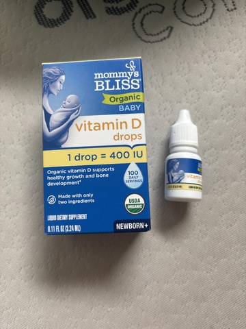 Vitamin D3 Hữu Cơ Mommy's Bliss Cho Trẻ Sơ Sinh: Giải Pháp Vàng Phát Triển Hệ Xương Khỏe Mạnh