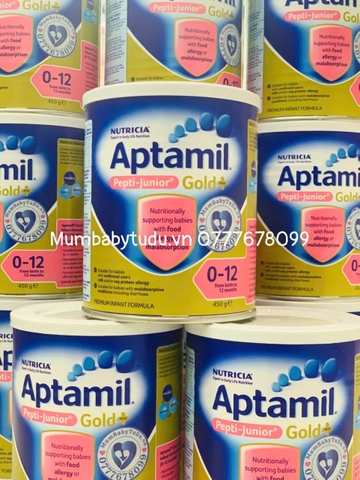 Sữa Aptamil Pepti Junior Gold+ Úc 450g - Giải Pháp Tối Ưu Cho Trẻ Dị Ứng Đạm Sữa Bò