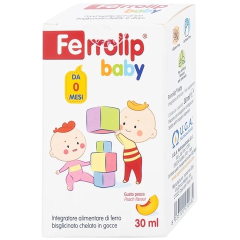 Siro Ferrolip Baby Bổ Sung Sắt Hỗ Trợ Tạo Hồng Cầu Hương Đào 30ml Dạng Nhỏ Giọt (Từ 0 Tháng) 2026 – Siro Bổ Sung Sắt Cho Bé Sơ Sinh Thiếu Máu Thiếu Sắt Tăng Cường Hấp Thu Sắt An Toàn Dễ Uống Chính Hãng Ý Giá Rẻ