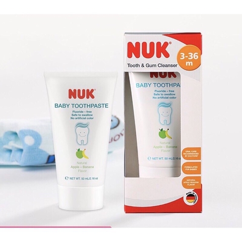 Kem đánh răng trẻ em 3-36 tháng không Flouride 50ml Nuk Đức