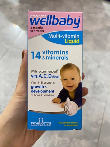 Siro Bổ Sung Vitamin Tổng Hợp Wellbaby Multi-Vitamin Liquid 150ml 2026 – Wellbaby 14 Loại Vitamin & Khoáng Chất Hỗ Trợ Phát Triển Toàn Diện Tăng Cường Miễn Dịch Trí Não Xương Răng Cho Bé Từ 6 Tháng Đến 4 Tuổi Chính Hãng Anh 
