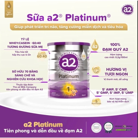 Sữa A2 Platinum Follow-on Formula Số 2 Lon 900g (6-12 Tháng) 2026 – Sữa A2 Tự Nhiên Đạm Quý A2 Nhập Khẩu New Zealand Dễ Tiêu Hóa Giảm Đầy Hơi Tăng Hấp Thu Dinh Dưỡng Tăng Cân Khỏe Mạnh Không Đạm A1 Không GMO Chính Hãng Úc Giá Rẻ Cho Bé Ăn Dặm