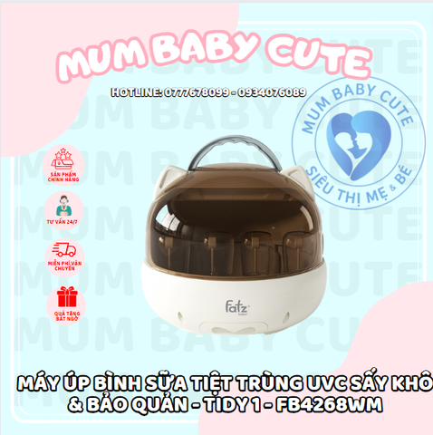 MÁY ÚP BÌNH SỮA TIỆT TRÙNG UVC SẤY KHÔ & BẢO QUẢN - TIDY 1 - FB4268WM