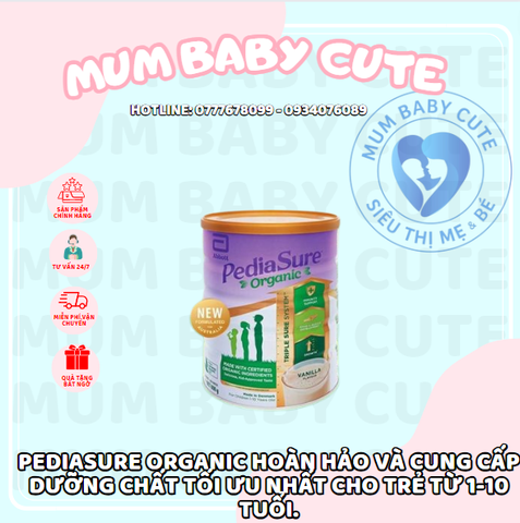 PEDIASURE ORGANIC hoàn hảo và cung cấp dưỡng chất tối ưu nhất cho trẻ từ 1-10 tuổi.