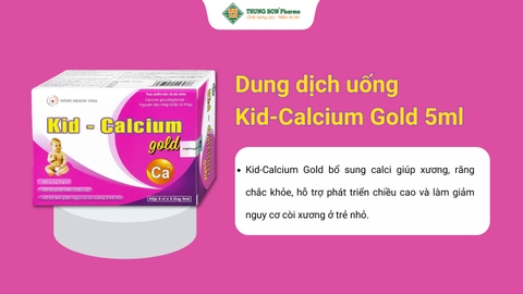 Vitamin Uống Kid-Calcium Gold 5ml Home Health Vina 2026 – Bổ Sung Canxi Cho Bé Xương Chắc Khỏe Răng Chắc, Tăng Chiều Cao Chính Hãng Giá Rẻ