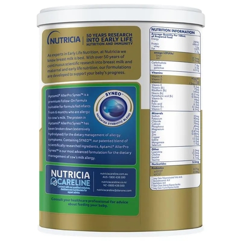 Sữa Aptamil AllerPro Syneo Số 2 900g – Giải Pháp Tốt Nhất Cho Bé Dị Ứng Đạm Sữa Bò 6-12 Tháng