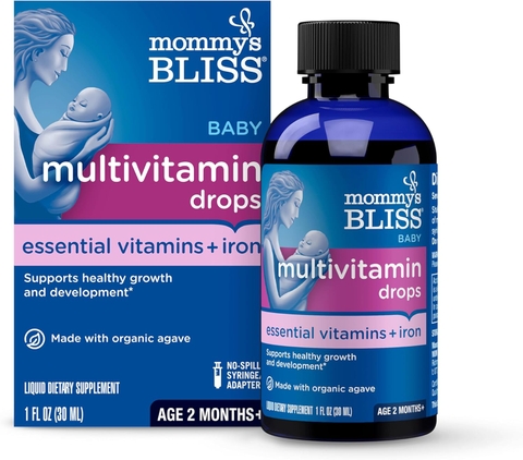 Vitamin Tổng Hợp Mommy's Bliss + Sắt (30ml): Đề Kháng Khỏe, Bé Tăng Trưởng Toàn Diện