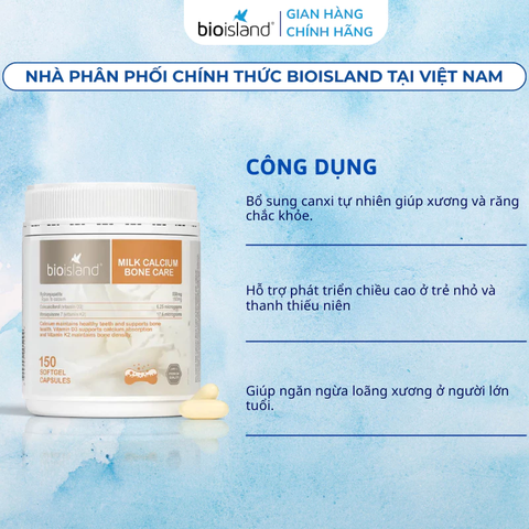 Viên Nang Canxi Sữa Hữu Cơ Bio Island Úc: Giải Pháp Xương Răng Chắc Khỏe Cho Cả Gia Đình