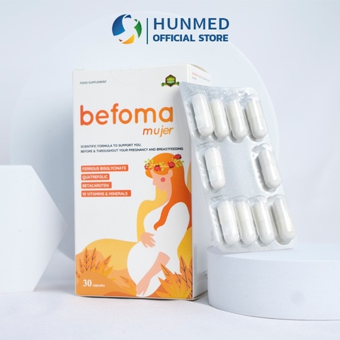 Viên uống Vitamin tổng hợp Aplicaps Befoma Mujer bổ sung Sắt, Vitamin và khoáng chất cho bà bầu (30 viên)