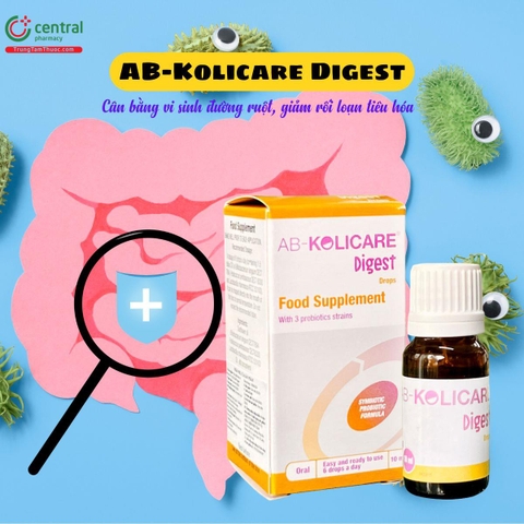 Men Vi Sinh AB Kolicare Digest 10ml 2026 – Men Vi Sinh Cho Trẻ Sơ Sinh Trẻ Nhỏ Rối Loạn Tiêu Hóa Tiêu Chảy Loạn Khuẩn Đường Ruột Kháng Sinh Chính Hãng Pháp Giá Rẻ Hỗ Trợ Cân Bằng Hệ Vi Sinh Tăng Miễn Dịch