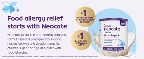 Sữa Công Thức Nutricia Neocate Junior Dành Cho Trẻ Từ 1 Tuổi Trở Lên 2026 – Neocate Junior Không Gây Dị Ứng Không Chứa Sữa Bò Công Thức Dựa Trên Axit Amin Hương Vị Thơm Ngon Không Hương Liệu Lon 14.1 Oz (400g) Hỗ Trợ Tăng Cân Tiêu Hóa Miễn Dịch Chính Hãng Mỹ Giá Rẻ