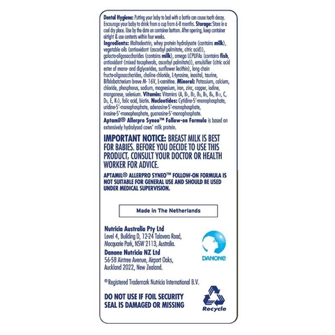Sữa Aptamil AllerPro Syneo Số 3 900g – Giải Pháp Tốt Nhất Cho Bé Dị Ứng Đạm Sữa Bò 12-36 Tháng