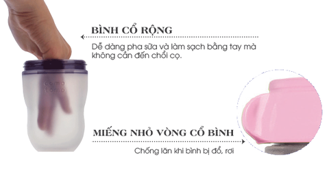 Bình sữa silicone Comotomo 150ml màu xanh cho bé từ 0M+
