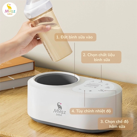 Máy Hâm Sữa Không Dùng Nước Moaz BéBé MB-087 – Máy Hâm Sữa Rã Đông, Giữ Nhiệt, Hẹn Giờ Tiên Tiến Cho Bé Sơ Sinh, Thiết Kế Nhật Bản