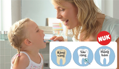 Kem đánh răng trẻ em 3-36 tháng không Flouride 50ml Nuk Đức