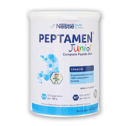 Sữa Bột Peptamen Junior Cho Trẻ Kém Hấp Thụ Suy Dinh Dưỡng 400g 2026 – Sữa Đặc Trị Peptamen Junior Thủy Phân Protein Dễ Hấp Thu MCT Cao Năng Lượng Hỗ Trợ Tăng Cân Khỏe Mạnh Cho Bé Suy Dinh Dưỡng Rối Loạn Tiêu Hóa Chính Hãng Nestlé Mỹ Giá Rẻ