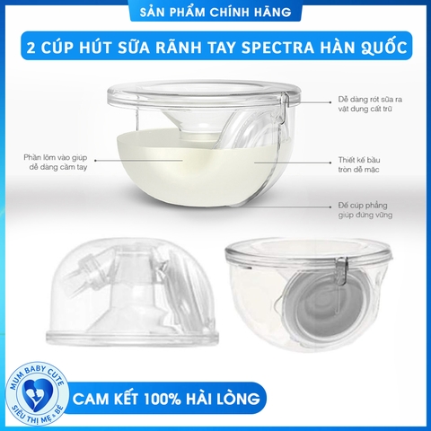 2 CÚP HÚT SỮA RÃNH TAY SPECTRA HÀN QUỐC 24mm/28mm