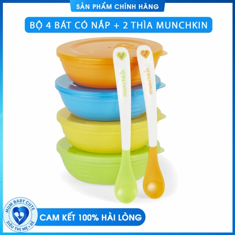 BỘ 4 BÁT CÓ NẮP + 2 THÌA MUNCHKIN