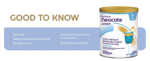 Neocate Junior 400g – Thực Phẩm Y Tế Không Gây Dị Ứng Tốt Nhất Cho Trẻ Từ 1 Tuổi!